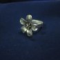 Fine Silver Rings HILL TRIBE Ethno Anello Argento Jussiaes Flower Plants 56052