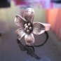 Fine Silver Rings HILL TRIBE Ethno Anello Argento Jussiaes Flower Plants 56052
