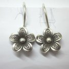 Fine Silver Earrings HillTribe Orecchini серьги Small Floral 16607