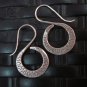 Silver Earrings Hill Tribe Handcraft Ethnic Spiral Snake Reptile er047