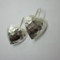 Handcrafted Earrings Hill Tribe Fine Pure Silver Hooks Hammered Finished Hearts