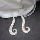 Hill Tribe Fine Sterling Silver Earrings Ethnic Hooks Hoop Hanging Long Jewelry