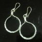 Hill Tribe Fine 925 Sterling Silver Earrings Hammer Hoop Ring Dangle Fashions