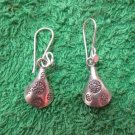 Hill Tribe Earrings Pure Silver Handcrafted Artisan Tube Tibetan engraved er053