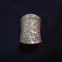 Fine Silver Rings Solid Sterling Ethno Anello Argento Buddha Flowers Arts 56030