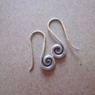 Hill Tribe Fine Sterling Silver Earrings Small Filigree Roll Tails Orecchini