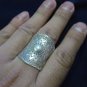 Fine Silver Rings HILLTRIBE Ethno Anello Argento SUN Symbolic Graphic Band 56045