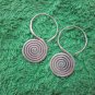 Hill Tribe Earrings Pure Silver Handcrafted Artisan Spiral Back Infinity er057