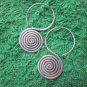 Hill Tribe Earrings Pure Silver Handcrafted Artisan Spiral Back Infinity er057