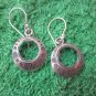 Hill Tribe Earrings Pure Silver Handcrafted Artisan Round Hoops engraved er054