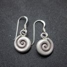 Hill Tribe Fine Sterling Silver Small Earrings Ethnic Spiral Filigree Dangle