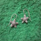 Hill Tribe Fine Sterling Silver Earrings Small Hook Dots Star Ocean Memorial