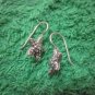 Hill Tribe Fine Sterling Silver Earrings Small Hook Dots Star Ocean Memorial