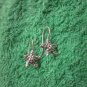Hill Tribe Fine Sterling Silver Earrings Small Hook Dots Star Ocean Memorial