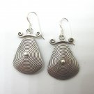 Fine Silver Earrings HillTribe Orecchini серьги Spiral Mind 166028