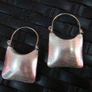 Silver Earrings Hill Tribe Handcraft Ethnic Artisan Tribal Square Huggie er037
