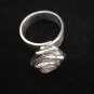 Fine Silver Jewelry Rings Ethno Anello Argento Adjustable Little Wed Rose 46026