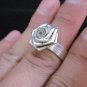 Fine Silver Jewelry Rings Ethno Anello Argento Adjustable Little Wed Rose 46026