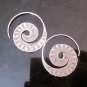 Hill Tribe Fine 925 Sterling Silver Earrings Spiral Round Hook Fancy 2018Fashion