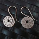 Silver Earrings Hill Tribe Handcraft Ethnic Artisan Spiral Engraved er039