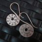 Silver Earrings Hill Tribe Handcraft Ethnic Artisan Spiral Engraved er039