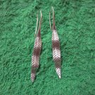Hill Tribe Earrings Pure Silver Handcrafted Artisan Long Curly Leaf Ferns er068 Hill Tribe Earrings Pure Silver Handcrafted Artisan Long Curly Leaf Ferns er068