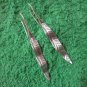 Hill Tribe Earrings Pure Silver Handcrafted Artisan Long Curly Leaf Ferns er068