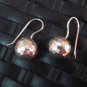 Silver Earrings Hill Tribe Handcraft Ethnic Artisan Classic Hammered Balls er034