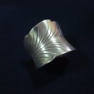 Fine Silver Rings HILLTRIBE Ethno Anello Argento Classic Feather Band Ring 56040