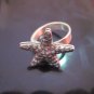 Fine Silver Rings HILL TRIBE Ethno Anello Argento StarFish Top Halo Ring 56062