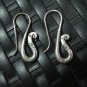 Earrings Hill Tribe Fine Silver Round Hand Craft Spiral Tentacles er023