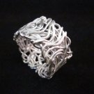 Fine Silver Jewelry Rings Ethno Anello Argento Weave Braided Band Chaos 46029