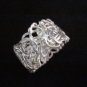 Fine Silver Jewelry Rings Ethno Anello Argento Weave Braided Band Chaos 46029