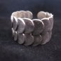Fine Silver Rings Jewelry Ethno Anello Argento Adjustable 2 layers Scales 4605