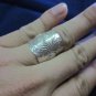 Fine Silver Rings HILLTRIBE Ethno Anello Argento Spiral Hammered Dome Ring 56035