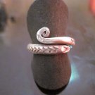 Fine Silver Rings HILLTRIBE Ethno Anello Argento Tribal Roll Spiral Thin 56065