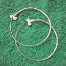 Hill Tribe Earrings Pure Silver Handcrafted Artisan Round Hammered Rings er060