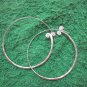 Hill Tribe Earrings Pure Silver Handcrafted Artisan Round Hammered Rings er060