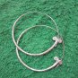 Hill Tribe Earrings Pure Silver Handcrafted Artisan Round Hammered Rings er060