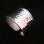 Fine Silver Jewelry Rings Ethno Anello Argento Adjustable Hammered Band 46013