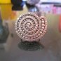 Fine Silver Rings HILL TRIBE Ethno Anello Argento Spiral Snails Top Halo 56069