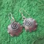 Hill Tribe Earrings Pure Silver Handcrafted Artisan Crown Spiral Round er055