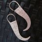 Silver Earrings Hill Tribe Handcraft Ethnic Artisan Fang Shape er029