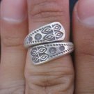 Fine Silver Jewelry Rings Ethno Anello Argento Adjustable Twists Band Ring 46012
