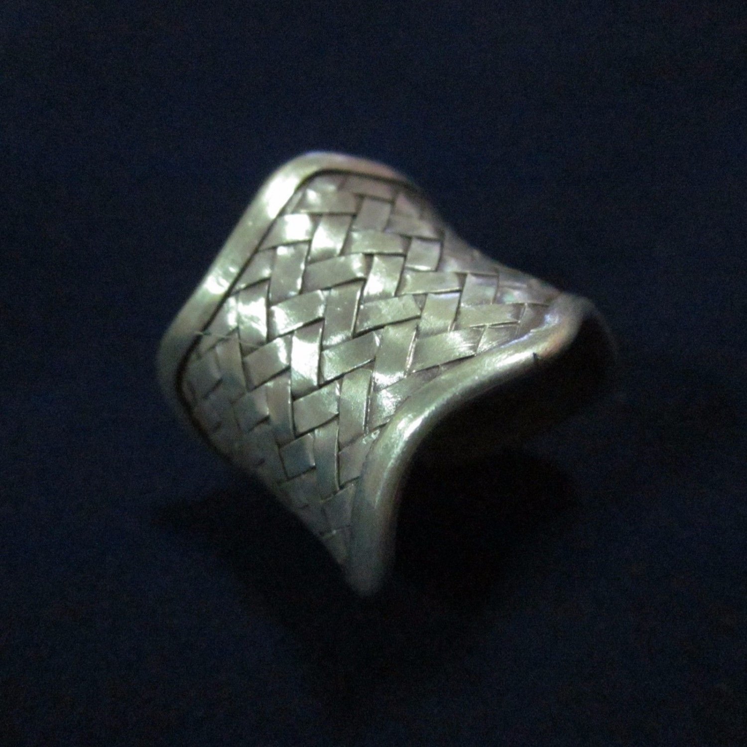Fine Silver Rings Karen HILL TRIBE Ethnic Anello Argento Classic Wave Weave