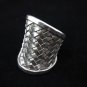 Silver Rings Craft Jewelry Weave Styles Asian Tribal Artisan Adjustable size