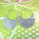 Hill Tribe Fine 925 Sterling Silver Earrings Huggie Hoop Tribal Scratch Jewelry