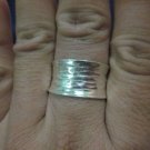 Fine Silver Rings HILLTRIBE Ethno Anello Argento Twinkles Hammer Band Ring 56047