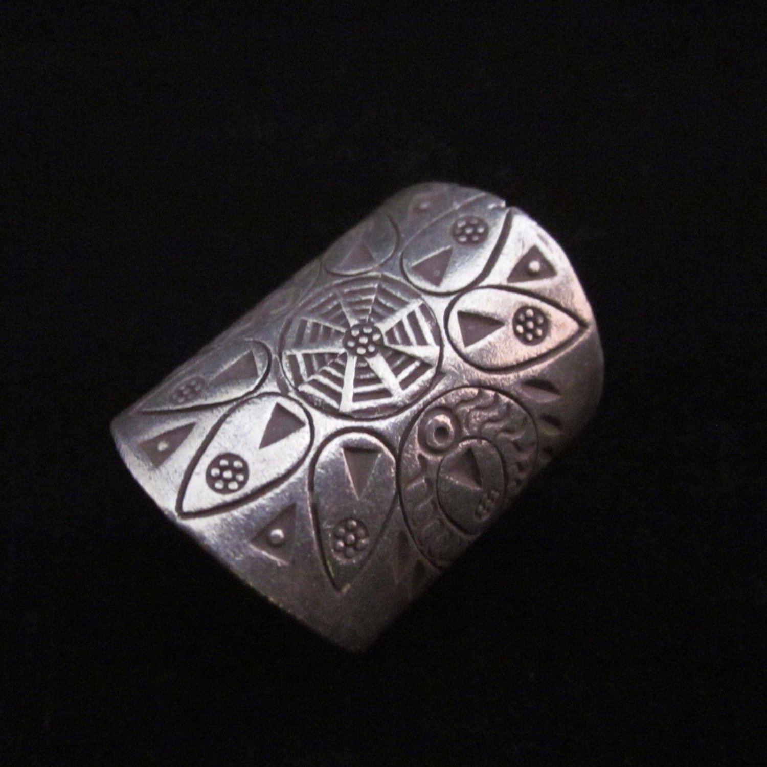 Fine Silver Rings Jewelry Ethno Anello Argento Adjustable Yin Yang Engraved 4601