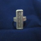 Fine Silver Rings Authentic Ethno Anello Argento Hill Tribe Solid Weave Tag Band